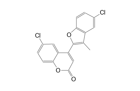 2H-1-benzopyran-2-one, 6-chloro-4-(5-chloro-3-methyl-2-benzofuranyl)-