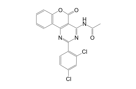 acetamide, N-[2-(2,4-dichlorophenyl)-5-oxo-5H-[1]benzopyrano[4,3-d]pyrimidin-4-yl]-