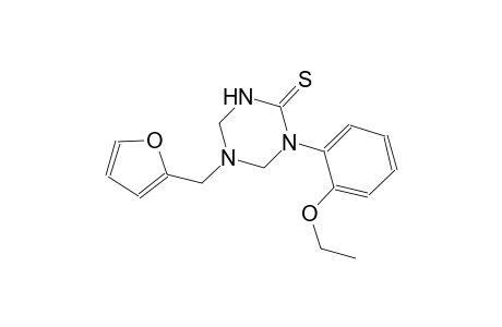 1-(2-ethoxyphenyl)-5-(2-furylmethyl)tetrahydro-1,3,5-triazine-2(1H)-thione