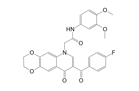 [1,4]dioxino[2,3-g]quinoline-6-acetamide, N-(3,4-dimethoxyphenyl)-8-(4-fluorobenzoyl)-2,3,6,9-tetrahydro-9-oxo-