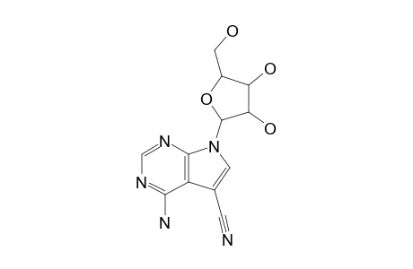 4-AMINO-5-CYANO-7-(BETA-D-RIBOFURANOSYL)-PYRROLO-[2,3-D]-PYRIMIDINE,TOYOCAMYCIN