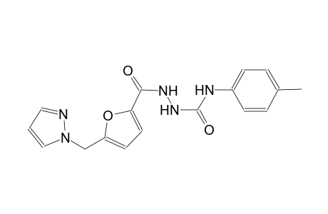 N-(4-methylphenyl)-2-[5-(1H-pyrazol-1-ylmethyl)-2-furoyl]hydrazinecarboxamide