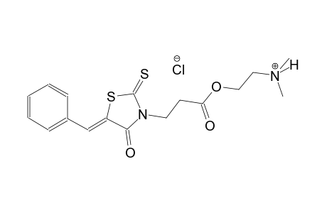 2-({3-[(5Z)-5-benzylidene-4-oxo-2-thioxo-1,3-thiazolidin-3-yl]propanoyl}oxy)-N,N-dimethylethanaminium chloride