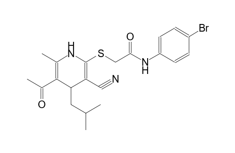 acetamide, 2-[[5-acetyl-3-cyano-1,4-dihydro-6-methyl-4-(2-methylpropyl)-2-pyridinyl]thio]-N-(4-bromophenyl)-