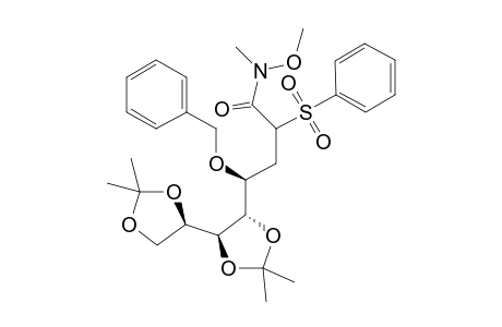 N-Methoxy-N-methyl-4-benzyloxy-2-phenylsulfonyl-5,6:7,8-bis(isopropylidenedioxy)octanamide
