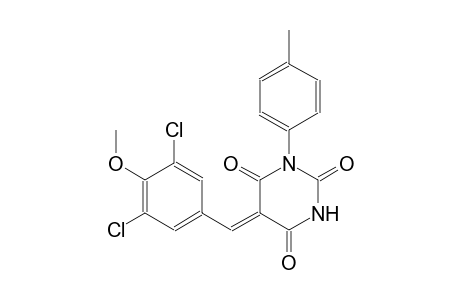 2,4,6(1H,3H,5H)-pyrimidinetrione, 5-[(3,5-dichloro-4-methoxyphenyl)methylene]-1-(4-methylphenyl)-, (5Z)-