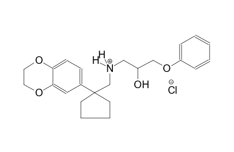 cyclopentanemethanaminium, 1-(2,3-dihydro-1,4-benzodioxin-6-yl)-N-(2-hydroxy-3-phenoxypropyl)-, chloride