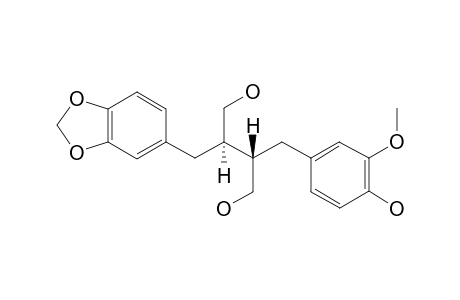 PIPERPHILIPPININ-VI;4-[4-(BENZO-[D]-[1,3]-DIOXOL-5-YL)-2,3-BIS-(HYDROXYMETHYL)-BUTYL]-2-METHOXYPHENOL