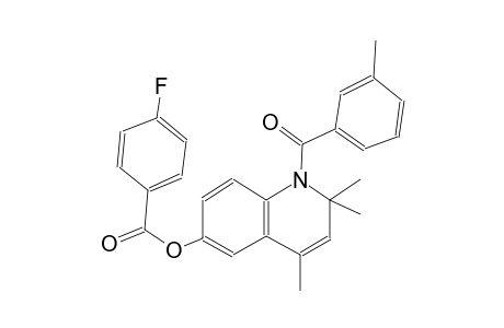benzoic acid, 4-fluoro-, 1,2-dihydro-2,2,4-trimethyl-1-(3-methylbenzoyl)-6-quinolinyl ester