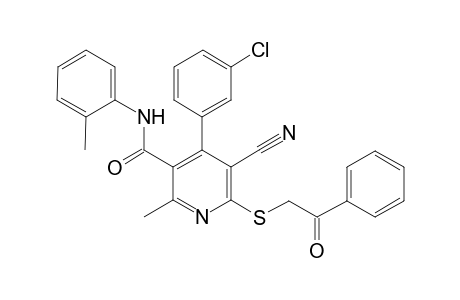 4-(3-Chloro-phenyl)-5-cyano-2-methyl-6-(2-oxo-2-phenyl-ethylsulfanyl)-N-O-tolyl-nicotinamide