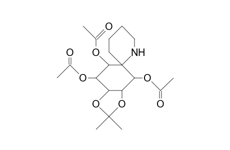 (6S,7R,8R,9R,10R,11S)-7,8,11-Tri-O-acetyl-9,10-O-isopropylidene-1-aza-spiro(5.5)undecane-7,8,9,10,11-pentaol