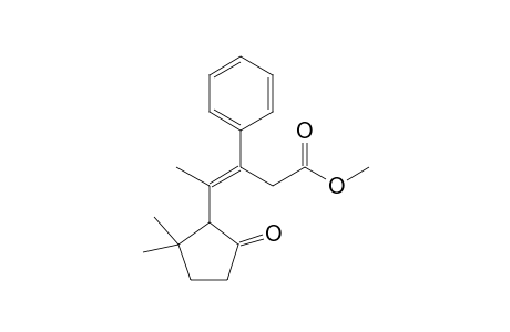 (E)-4-(2,2-Dimethyl-5-oxocyclopentyl)-3-phenylpent-3-enoic acid methyl ester