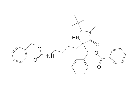 Carbamic acid, [4-[4-[(benzoyloxy)phenylmethyl]-2-(1,1-dimethylethyl)-1-methyl-5-oxo-4-imidazolidinyl]butyl]-, phenylmethyl ester