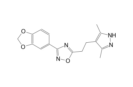 1,2,4-oxadiazole, 3-(1,3-benzodioxol-5-yl)-5-[2-(3,5-dimethyl-1H-pyrazol-4-yl)ethyl]-