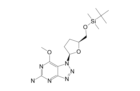 9A;5-AMINO-1-[2,3-DIDEOXY-5-O-[(1,1-DIMETHYLETHYL)-DIMETHYLSILYL]-BETA-D-GLYCERO-PENTOFURANOSYL]-7-METHOXY-1H-1,2,3-TRIAZOLO-[4,5-D]-PYRIMIDINE