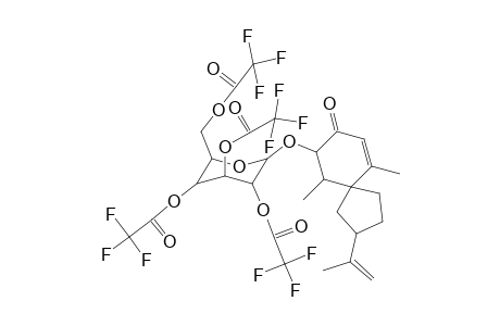 (3R,4S,6R)-2-((6,10-dimethyl-8-oxo-2-(prop-1-en-2-yl)spiro[4.5]dec-9-en-7-yl)oxy)-6-((2,2,2-trifluoroacetoxy)methyl)tetrahydro-2H-pyran-3,4,5-triyl tris(2,2,2-trifluoroacetate)