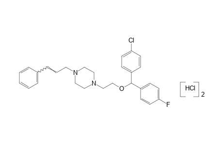 1-{2-[(p-chlorophenyl)(p-fluorophenyl)methoxy]ethyl}-4-cinnamylpiperazine, dihydrochloride