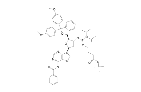 N(6)-BENZOYL-5'-O-(4,4'-DIMETHOXYTRITYL)-3'-O-(N,N-DIISOPROPYLAMINO)-[3-(N-TERT.-BUTYLCARBOXAMIDO)-1-PROPYLOXY]-PHOSPHINYL-2'-DEOXYADENOSINE
