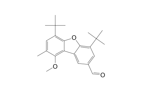 2-Dibenzofurancarboxaldehyde, 4,6-bis(1,1-dimethylethyl)-9-methoxy-8-methyl-