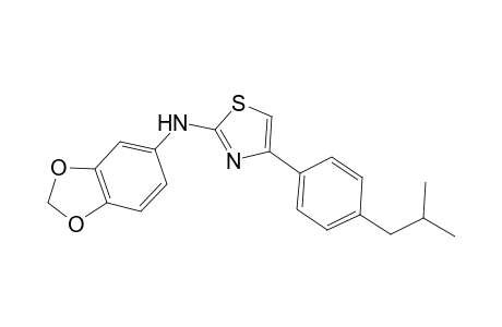 Thiazol-2-amine, 4-[4-(2-methylpropyl)phenyl]-N-(3,4-methylenedioxy)-