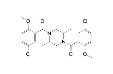 (5-chloranyl-2-methoxy-phenyl)-[4-(5-chloranyl-2-methoxy-phenyl)carbonyl-2,5-dimethyl-piperazin-1-yl]methanone