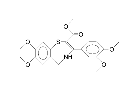 2-Carbomethoxy-3-(3,4-dimethoxy-phenyl)-7,8-dimethoxy-4,5-dihydro-1,4-benzothiazepine
