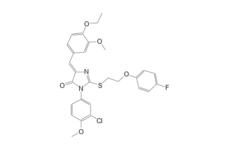 4H-imidazol-4-one, 3-(3-chloro-4-methoxyphenyl)-5-[(4-ethoxy-3-methoxyphenyl)methylene]-2-[[2-(4-fluorophenoxy)ethyl]thio]-3,5-dihydro-, (5Z)-