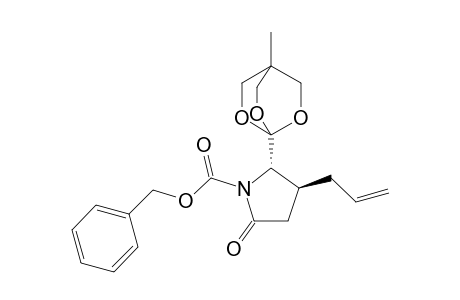 (2S,3S)-2-(4-Methyl-2,6,7-trioxabicyclo[2.2.2]oct-1-yl)-5-oxo-3-allylpyrrolidine-1-carboxylic acid benzyl ester