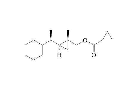 cyclopropanecarboxylic acid[(1R*,2S*)-2-((R*)-1-cyclohexylethyl)-1-methylcyclopropyl)]methyl