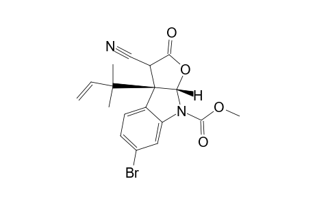 Methyl 6-bromo-3-cyano-3a-(2-methyl-3-buten-2-yl)-2-oxo-2,3,3a,8a-tetrahydro-8H-furo[2,3-b]indole-8-carboxylate