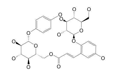 ROBUSTASIDE-C;ARBUTIN-6'-O-2,5-DIHYDROXY-CINNAMIC-ACIDESTER-2''-O-BETA-D-GLUCOPYRANOSIDE