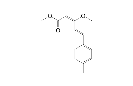 3-Methoxy-5-(4-tolyl)-cis-2,4-pentadienoic acid, methyl ester