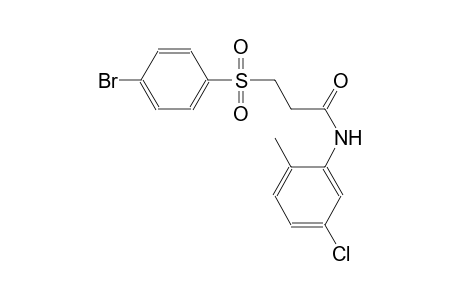 3-[(4-bromophenyl)sulfonyl]-N-(5-chloro-2-methylphenyl)propanamide