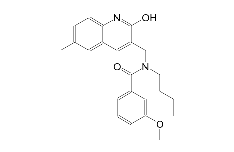 N-butyl-N-[(2-hydroxy-6-methyl-3-quinolinyl)methyl]-3-methoxybenzamide