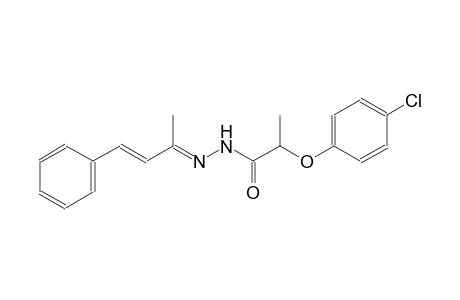 2-(4-Chloranylphenoxy)-N-[(E)-[(E)-4-phenylbut-3-en-2-ylidene]amino]propanamide