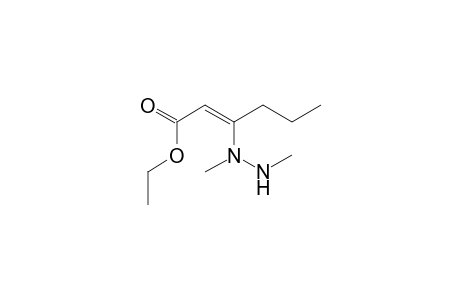 Ethyl 3-(N,N-dimethylhydrazino)-2-hexenoate