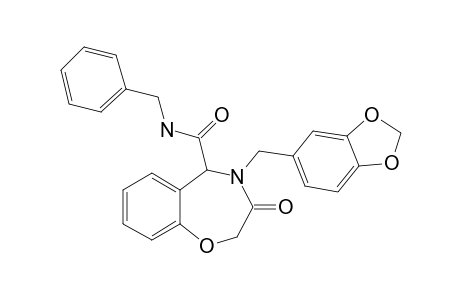 4-(Benzo[D][1,3]dioxol-5-ylmethyl)-N-benzyl-3-oxo-2,3,4,5-tetrahydrobenzo[F][1,4]oxazepine-5-carboxamide