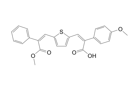 2-(E)-(2-carboxylate p-methoxystyryl)-5-(E)-(2-carbomethoxystyryl)thiophene