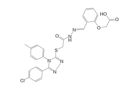acetic acid, [[5-(4-chlorophenyl)-4-(4-methylphenyl)-4H-1,2,4-triazol-3-yl]thio]-, 2-[(E)-[2-(carboxymethoxy)phenyl]methylidene]hydrazide