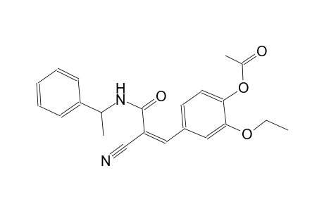 4-{(1Z)-2-cyano-3-oxo-3-[(1-phenylethyl)amino]-1-propenyl}-2-ethoxyphenyl acetate