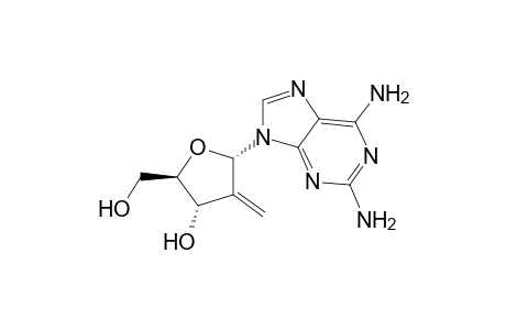 2,6-Diamino-9-(2-deoxy-2-methylene-.beta.,D-erythro-pentofuranosyl)purine