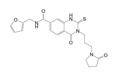 7-quinazolinecarboxamide, N-(2-furanylmethyl)-1,2,3,4-tetrahydro-4-oxo-3-[3-(2-oxo-1-pyrrolidinyl)propyl]-2-thioxo-