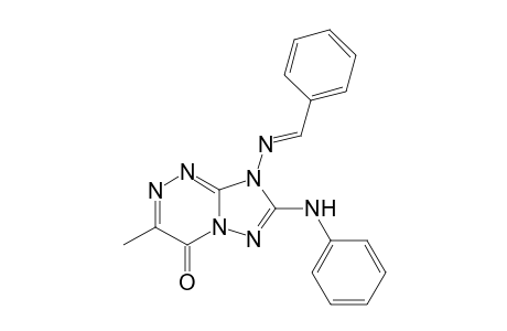 [1,2,4]Triazolo[5,1-c][1,2,4]triazin-4(8H)-one, 3-methyl-7-(phenylamino)-8-[(phenylmethylene)amino]-