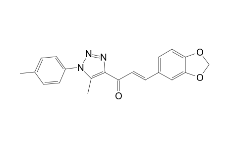 (E)-3-(Benzo[d][1,3]dioxol-5-yl)-1-(5-methyl-1-p-tolyl-1H-1,2,3-triazol-4-yl)-prop-2-en-1-one