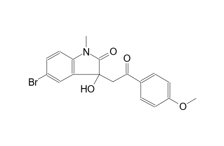 2H-indol-2-one, 5-bromo-1,3-dihydro-3-hydroxy-3-[2-(4-methoxyphenyl)-2-oxoethyl]-1-methyl-