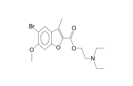 2-(2-diethylaminoethoxycarbonyl)-3-methyl-5-bromo-6-methoxybenzofuran