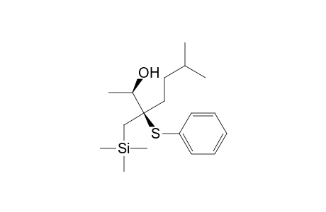 2-Heptanol, 6-methyl-3-(phenylthio)-3-[(trimethylsilyl)methyl]-, (R*,R*)-