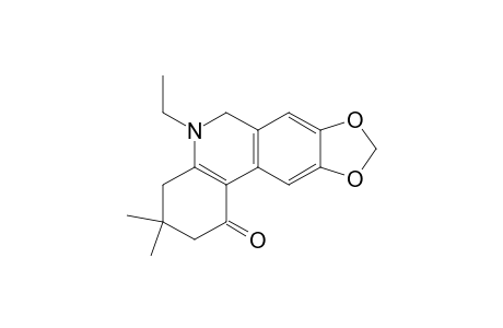 5-Ethyl-3,4,5,6-tetrahydro-3,3-dimethyl-8,9-methylenedioxy-1(2H)-phenanthridone