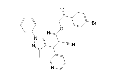 6-[2-(4-bromophenyl)-2-oxoethoxy]-3-methyl-1-phenyl-4-(3-pyridinyl)-1H-pyrazolo[3,4-b]pyridine-5-carbonitrile