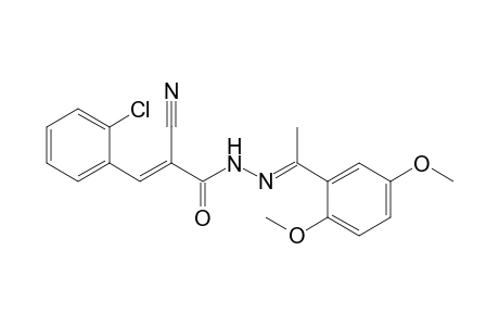 3-(2-Chlorophenyl)-2-cyano-N'-[1-(2,5-dimethoxyphenyl)ethylidene]acrylohydr-azide